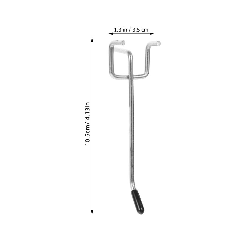 Iron Pegboard Hooks 20 Sets With Protective Caps Heavy Duty Double Prong For Tool Organization - Image 3