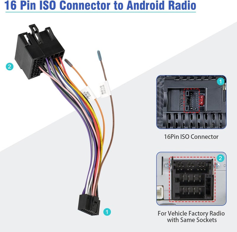 Jayubien Radio Stereo Wiring Harness Adapter for Hyundai and Kia Models 2008-2012 - Image 4
