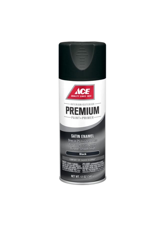 ACE Premium Satin Enamel Spray Paint Black 