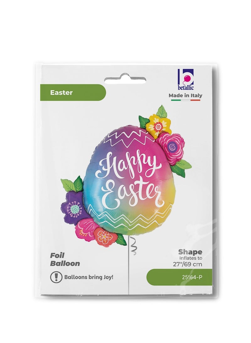 Betallic 27" Easter Egg Flowers Foil Balloon - Image 3