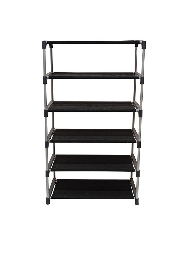 ROBMOB 5 Tier Metal Shoe Rack Collapsible Shoe Organiser with Adjustable Shelves Space Saving Lightweight Racks Foldable Sneaker Footwear Best for Men, Women, Boots, Slippers (Brown Cover) - Image 5