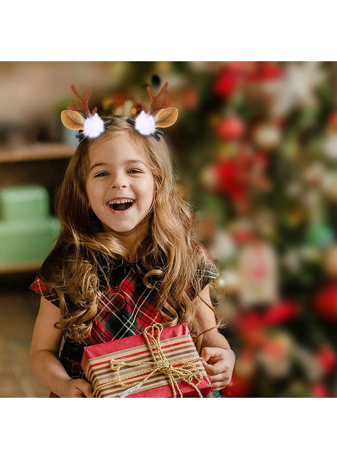 Boobeen Christmas Hair Clip - 2 Pairs Cute Reindeer Antlers Ears Hair Accessory Antlers Headdress Hairpin For Christmas Party - Image 2