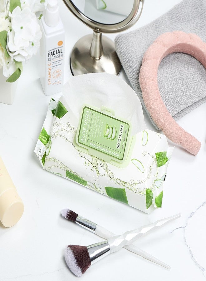 Body Prescriptions Body Prescription Makeup Cleansing Wipes - Gentle and Effective Face Wipes, 50 Count (Pack of 2), Aloe Vera - Image 3