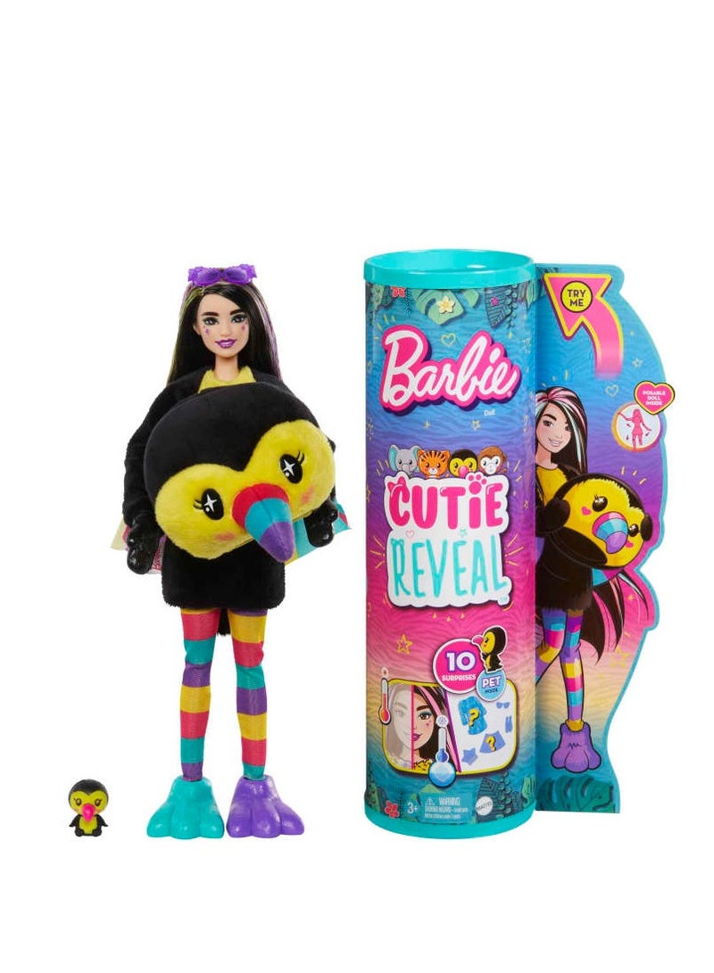 Barbie Cutie Reveal Jungle Series Toucan Doll - Image 1
