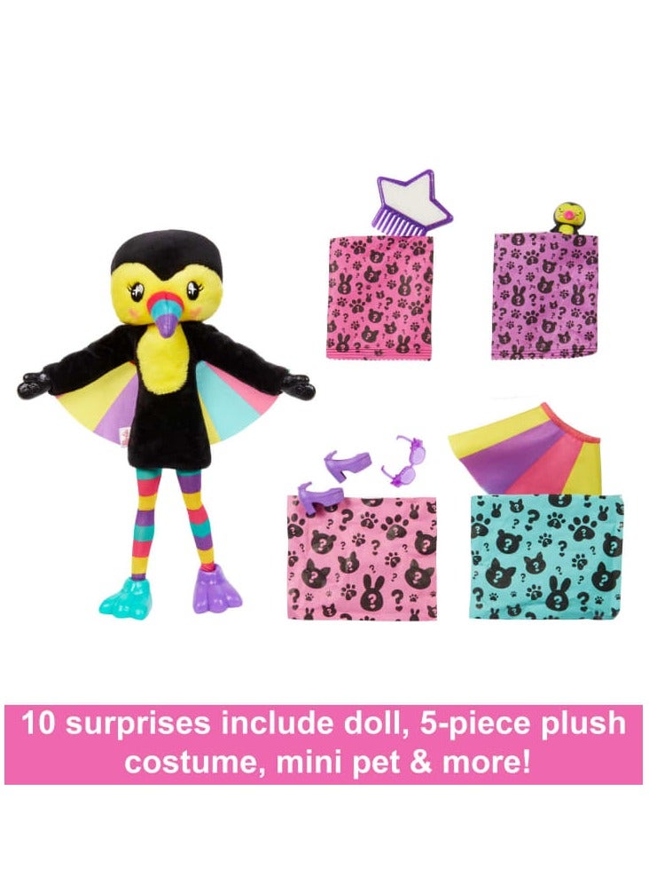 Barbie Cutie Reveal Jungle Series Toucan Doll - Image 3