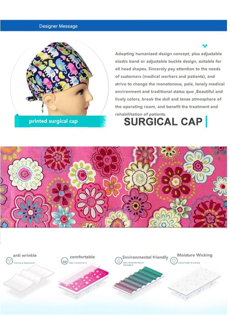 Gasin Cotton Printed Surgical Hat Chemotherapy Pack Turban Cap  - Image 2