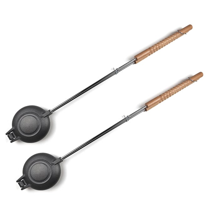 CAST IRON SANDWICH GRILL HANDHELD PIE IRON SANDWICH MAKERPANINI AND SANDWICH PRESS SET OF 2