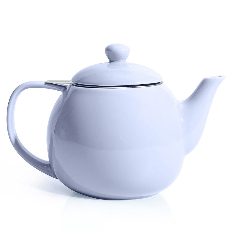 Sweese Teapot Porcelain Tea Pot with Stainless Steel Infuser Blooming  Loose Leaf Teapot  27ounce Lilac