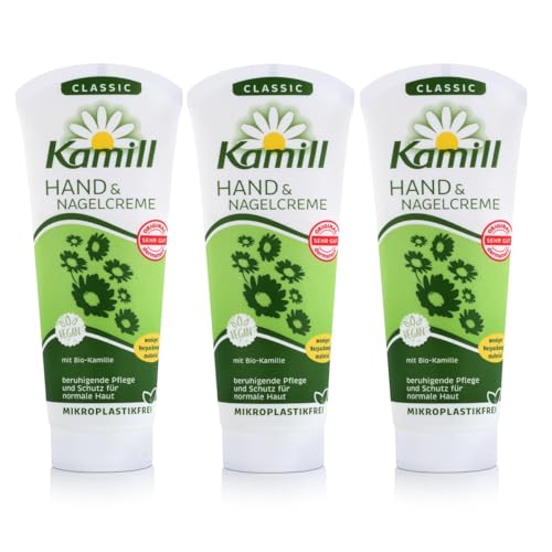 Kamill 3x100 ml Hand  Nail Cream CLASSIC with BIO Camomile and Bisabolol  Germany