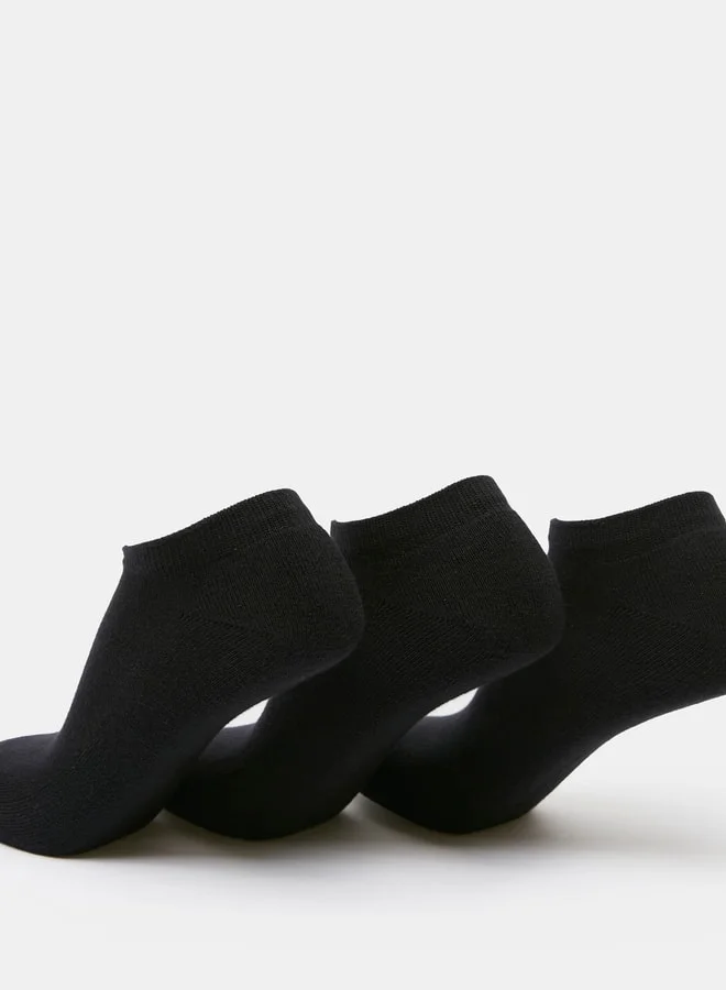Dash BLACK Women's Solid Ankle Length Sports Socks - Set of 3 for Women | Best Price UAE