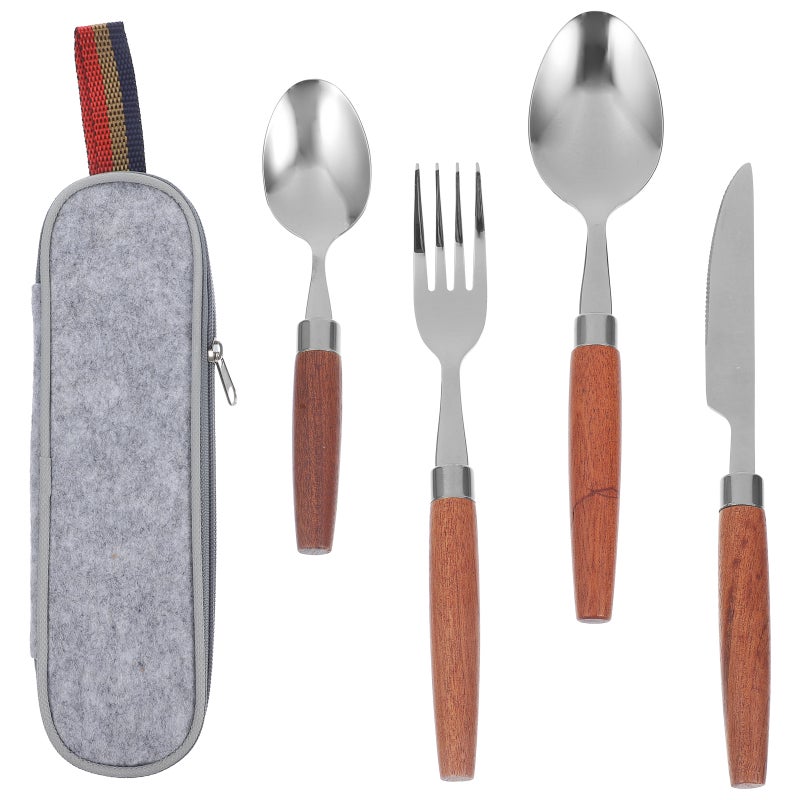 2 Sets of Kitchen Cutlery Fork Cutter Spoon Camp Dinnerware Kit Western Food Flatware - Image 5