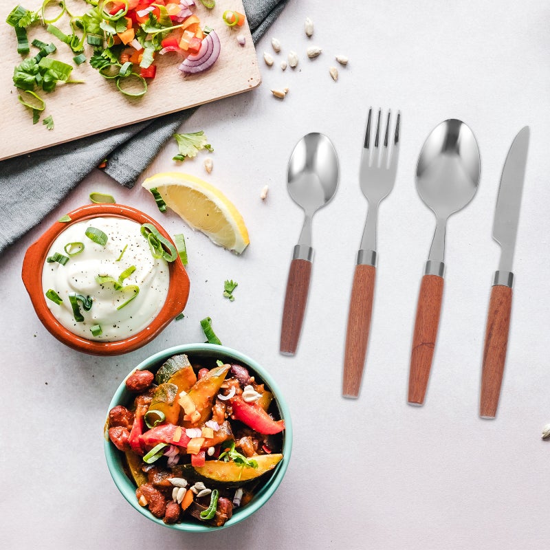 2 Sets of Kitchen Cutlery Fork Cutter Spoon Camp Dinnerware Kit Western Food Flatware - Image 3