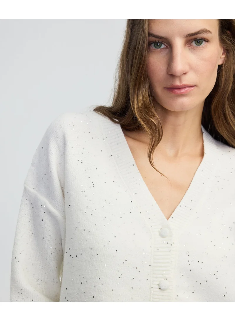 Ipekyol Relaxed Fit Embellished Knit Cardigan