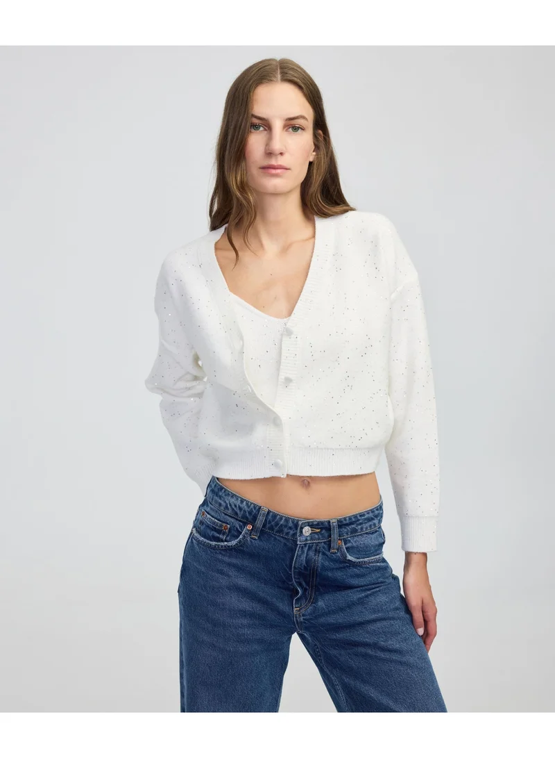 Ipekyol  Relaxed Fit Embellished Knit Cardigan for Women | Best Price UAE
