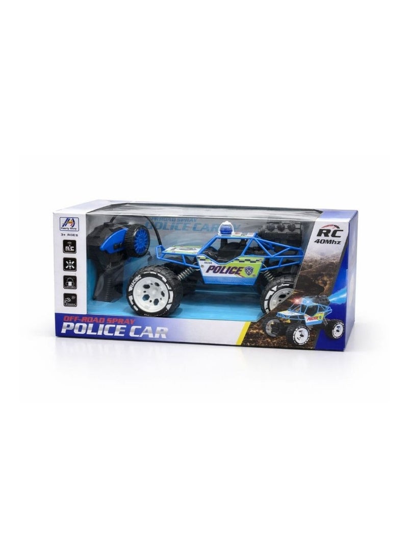 RC Police Car Remote Control Monster Truck Off-Road Vehicle Blue - Image 1
