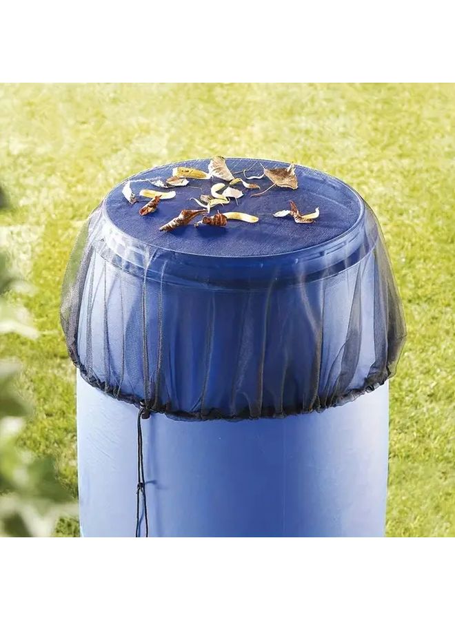 1pc 23.62inch Rain Barrel Cover with Drawstring Durable Polyester Mesh Leaf Debris Protection for Garden Lawn Outdoor Space - Image 4