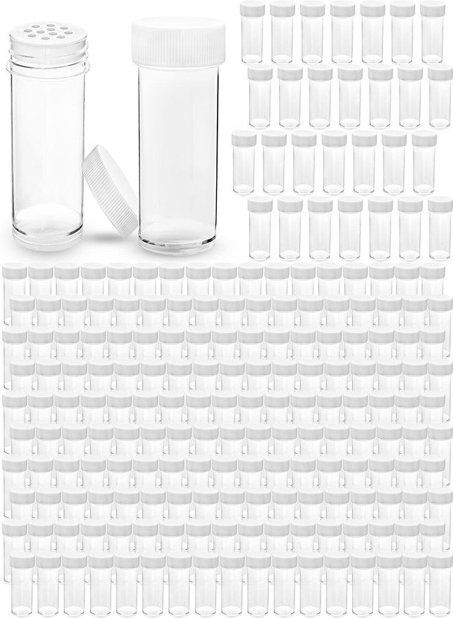 Conagel 200 Pack 1 oz Mini Plastic Spice Jars with White Caps Portable Clear Empty Spice Bottles Storage Seasoning Containers for Salt Peppers - Image 1