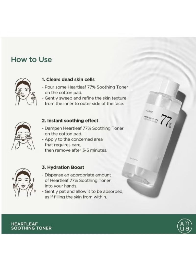 Anua Wonder Anua Complete Korean Beauty Facial Care Pack Pore Control Cleansing Oil - Niacinamide Serum 10% - 77% Soothing Toner PH 5.5 - Pore Deep Cleansing Foam - & Massage Roller 630ml - Image 3