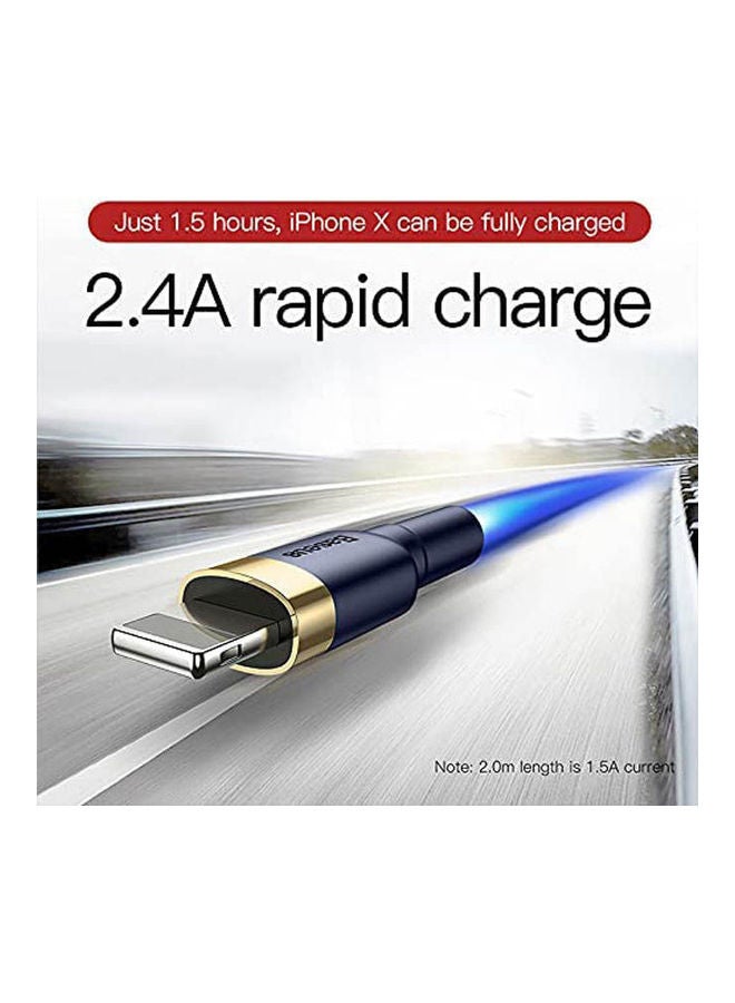 Baseus Cafule Cable Usb For Ip 1.5A 2M Gold & Blue - Image 2