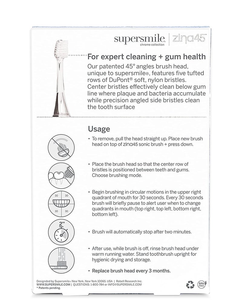 Supersmile رؤوس فرشاة استبدال سوبر سمايل زينا45 لفرشاة الأسنان الصوتية - Image 5