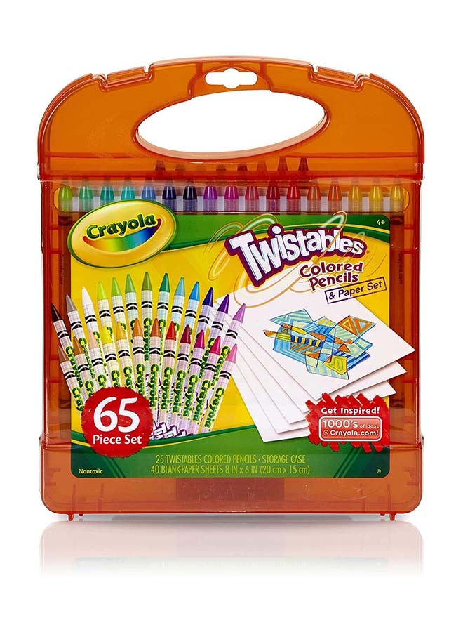 Crayola Twistables® Colored Pencils & Paper, 65 Piece Set - Image 1