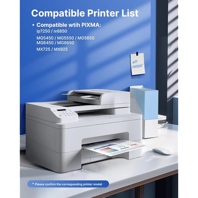 550 551 XL MULTIPACK FOR CANON PRINTER CARTRIDGES 551 550 XL FOR CANON MX925 PRINTER CARTRIDGES MX725 IP7250 IX6850 MG5650 MG5450 MG5550 MG6450 MG6650 551XL (CLI-551 PG) I 550, PACK OF 5) - Image 3