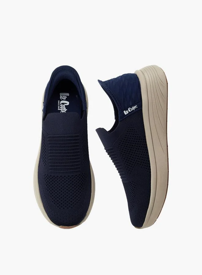 Men Textured Slip-On Sneakers
