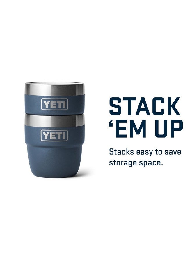 YETI Rambler 4 oz Stackable Cup, Stainless Steel, Vacuum Insulated Espresso/Coffee Cup, 2 Pack, Navy - Image 5
