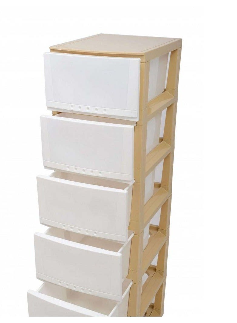 ALMUFARREJ Chest of 6 Drawers Multicolour  42×34×124 cm - Image 4