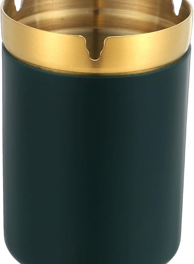 Stainless Steel Windproof Cigar Ashtray with Lid Portable for Home Office - Image 2