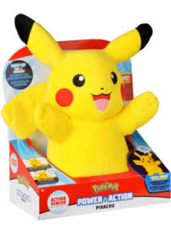 Jazwares Pokemon Plush (Power Action) - Pikachu - LIGHTS AND SOUNDS INTERACTIONS  - Image 1