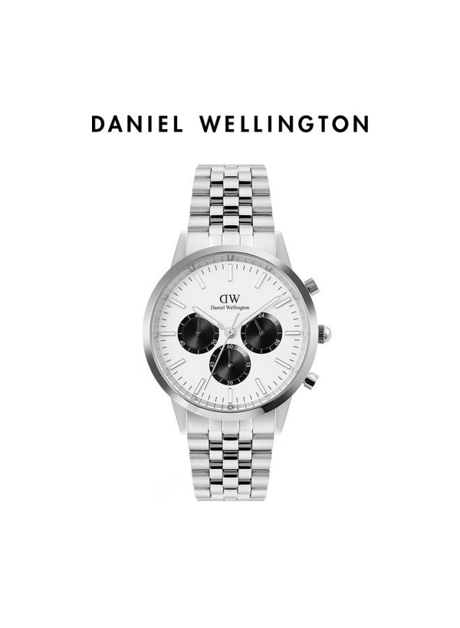 Daniel Wellington Dw872 Men's Three-eye Chronograph Business Stainless Steel Quartz Watch - Women's Day Gift - Image 1