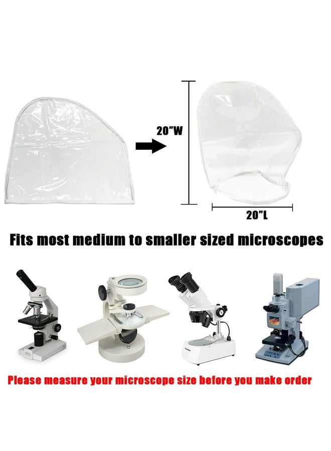 BEMAXYE Microscope Dust Cover Fit Full Size Standard Microscopes, 20"L x 20"W - lensmeter Instruments Accessories, PVC, Waterproof, 1 Pcs - Image 2