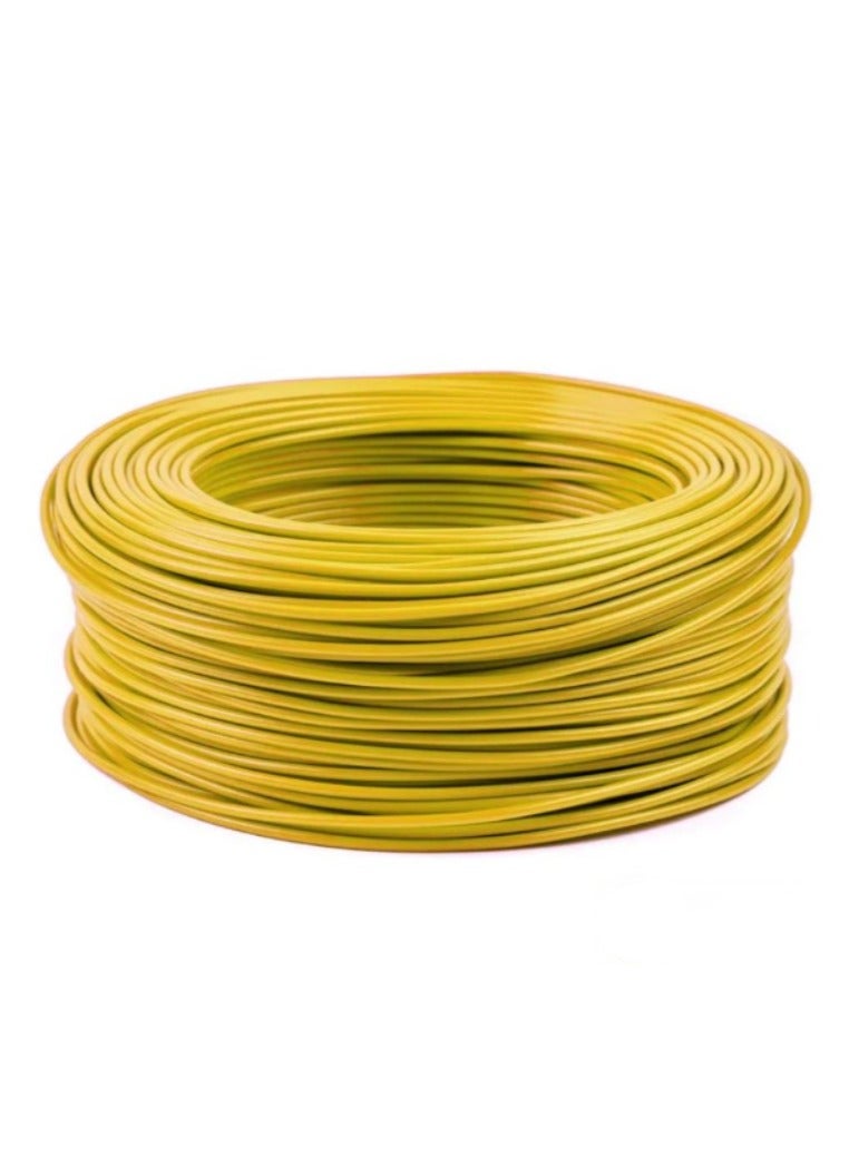 Oman Cables Single Core Copper Wire Low Smoke Zero Halogen (LSZH) Yellow Color 91.44 M (100 yards) Roll - 450/750V - Image 1