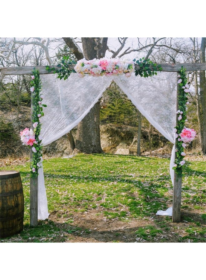 Fowecelt White Lace Tablecloth 60 × 120 Inch for Rustic Boho Wedding Bridal Shower Party Decoration, Classy Rectangle Overlay Long Vintage Embroidered Reception Table Cloth Decor - Image 4