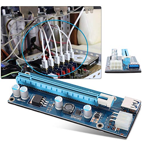 Richer-R محول رافع Richer-R Pci-e Express Extender، Mini PCI-E إلى PCI Express16x مع كابل طاقة SATA لبطاقة الفيديو للتعدين - Image 4