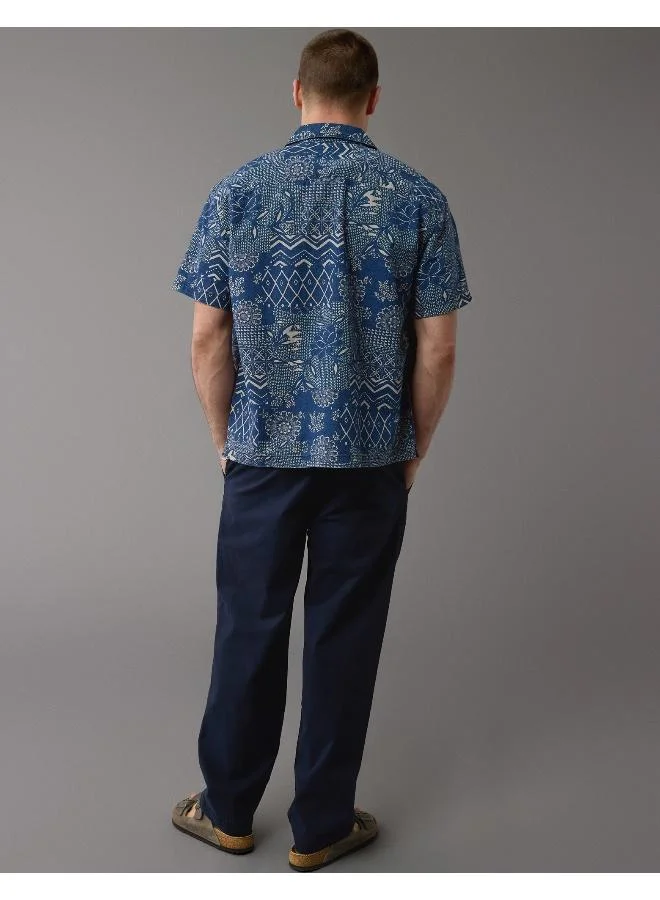 امريكان ايجل Printed Button-Up Regular Fit Poolside Shirt