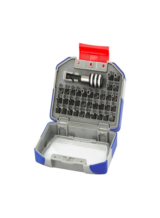 TIVOLY - Bit + Magnetic Bit Holder Set - 34 Special Hexagonal Shank Safety Screw Bits 1/4’’ - Image 1
