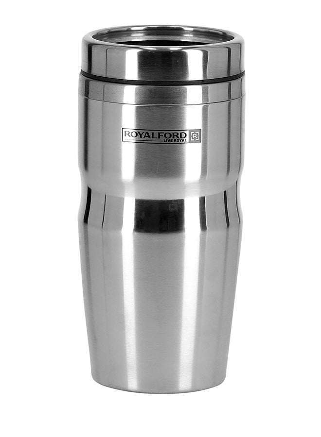 Royalford 480Ml Double Wall Stainless Steel Travel Mug Ss Inner Pot 12X9X18Cm Silver - Image 3