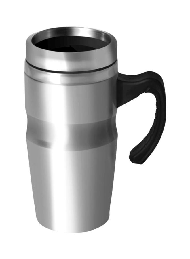 Royalford 480Ml Double Wall Stainless Steel Travel Mug Ss Inner Pot 12X9X18Cm Silver - Image 1