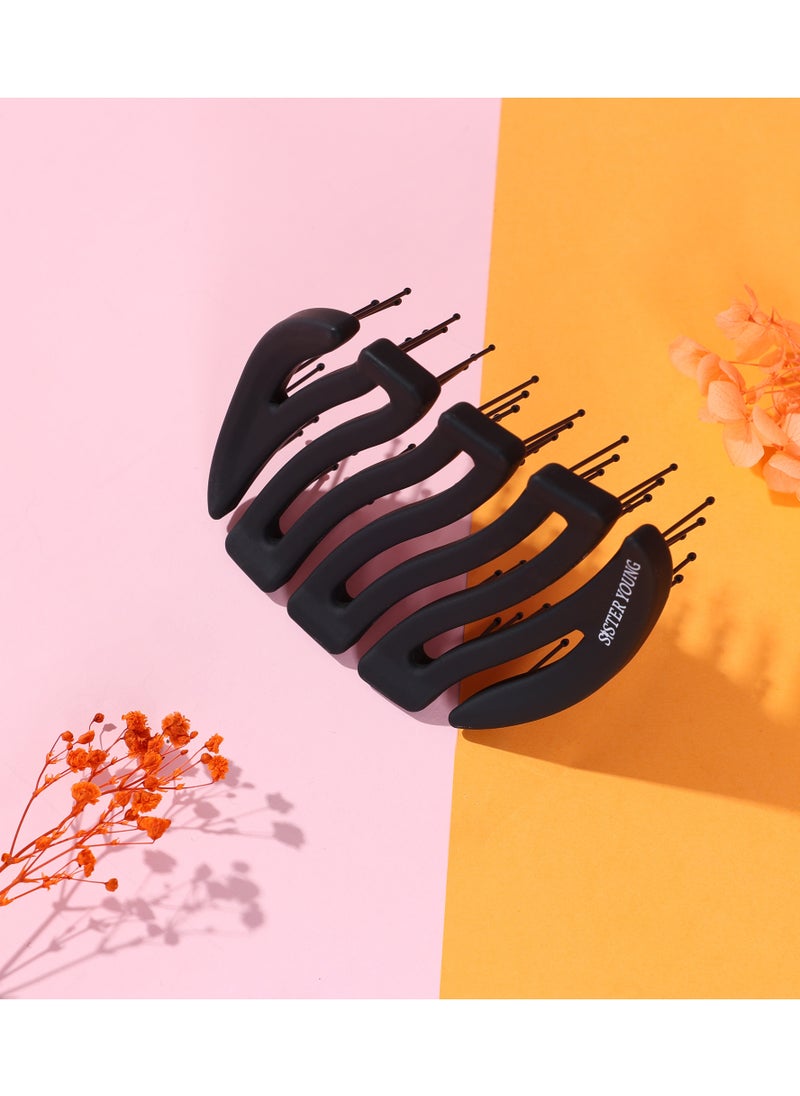 Sister Young - Sister Young MILA NV BLACK - Mini Hair Brush for Women & Men | Compact Travel Hairbrush for Wet & Dry Hair | Detangling Paddle Brush for Thick, Curly & Straight Hair - Image 1