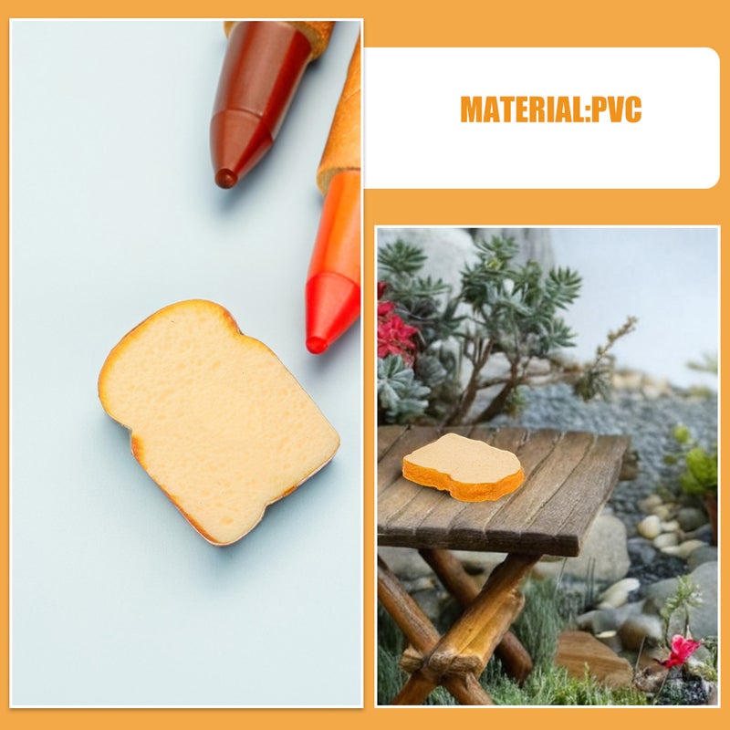 20pcs Realistic Fake Food Bread Slices - Simulation Toast Artificial Simulated Sliced Bread for Dollhouse Display Photography Props - Image 4