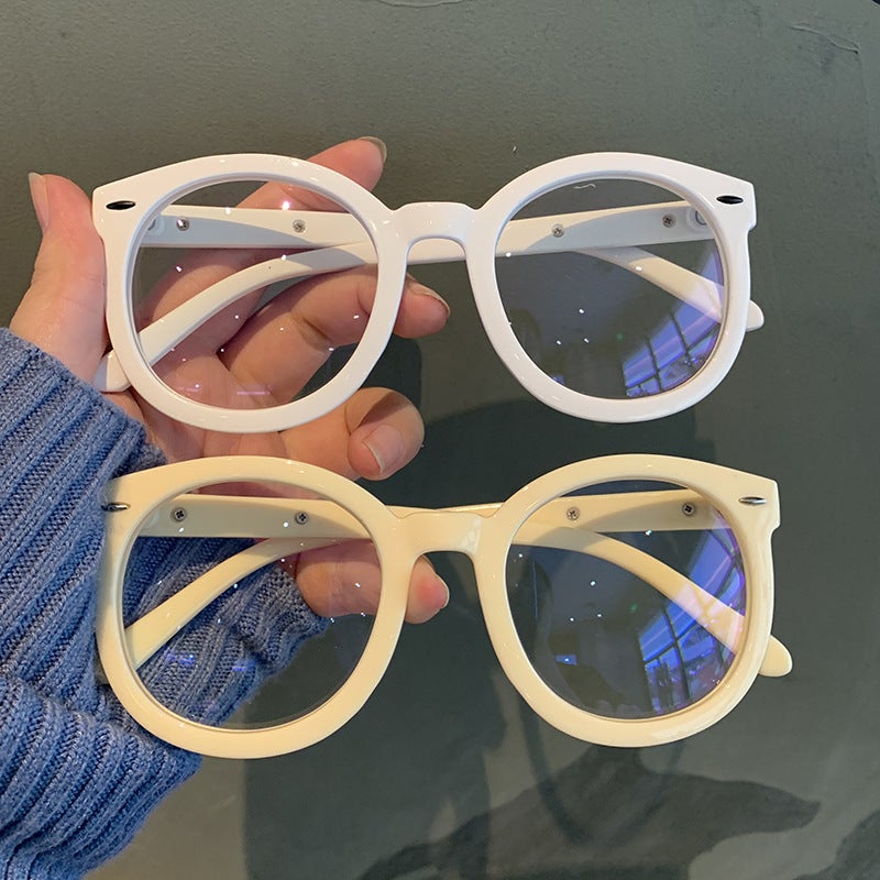 Internet Popular Korean Style Black Thick Frame Vintage Artistic Plain Plain Glasses Frame Women'S Big Round Face Slim Glasses Frame Men'S - Image 2