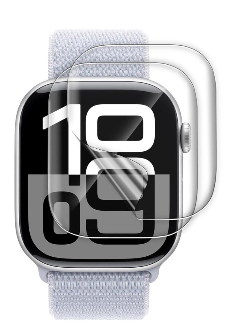 O Ozone Screen Protector for Apple Watch Series 10 42mm Premium TPU Soft Full Coverage Film [2 Pack] Full Screen Coverage Bubble Free Anti-Scratch HD Film  - Image 1