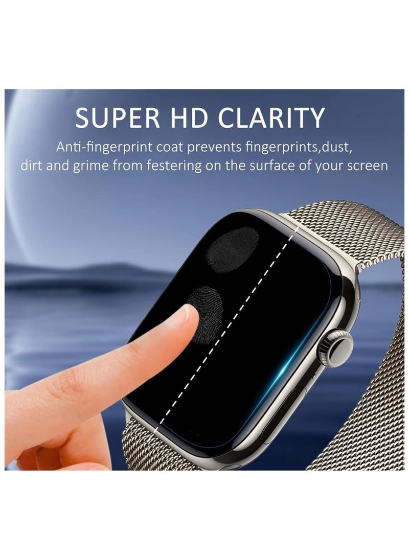 O Ozone Screen Protector for Apple Watch Series 10 42mm Premium TPU Soft Full Coverage Film [2 Pack] Full Screen Coverage Bubble Free Anti-Scratch HD Film  - Image 4