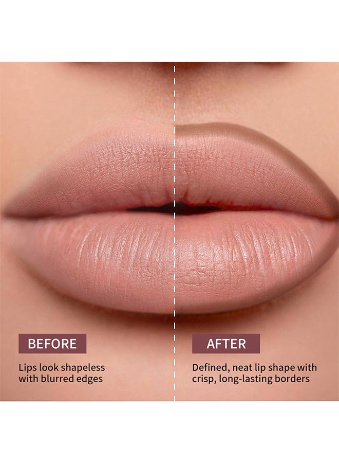 lakerain Lip Contour Lip Stain, 2-IN-1 Lip Stain & Liner, Longwear Liquid Lip Liner Stain Marker Pen Long Lasting Waterproof  #1 Soft Pink - Image 5