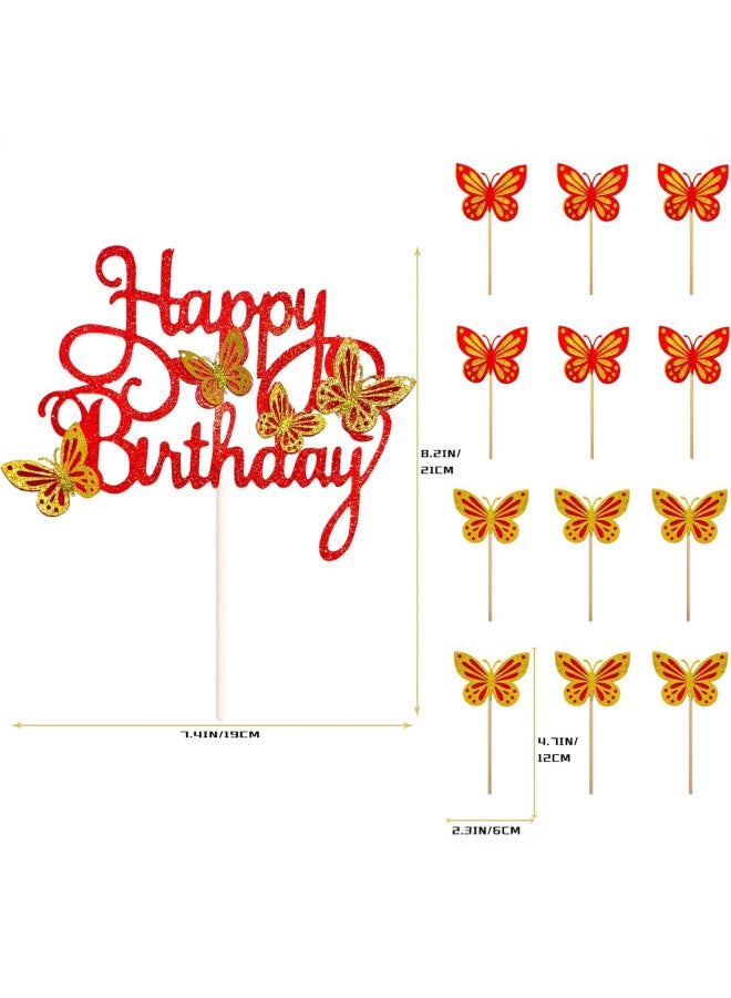 New Year Cake - Birthday Cake Decoration - Rose Red - Party Supplies, Baking Decoration, Gift - Image 3