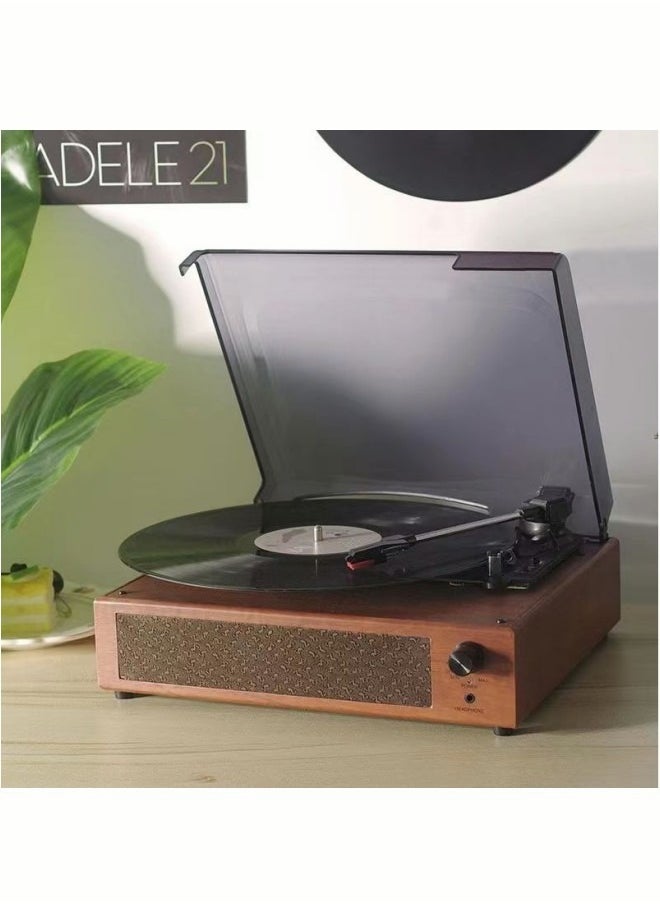 Generic - Record Player Portable Suitcase Record Player Blutooth 3-Speed Vintage Turntable Built-in 2 Stereo Speakers - Image 1