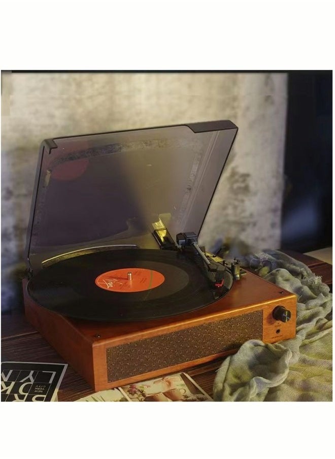 Generic - Record Player Portable Suitcase Record Player Blutooth 3-Speed Vintage Turntable Built-in 2 Stereo Speakers - Image 1