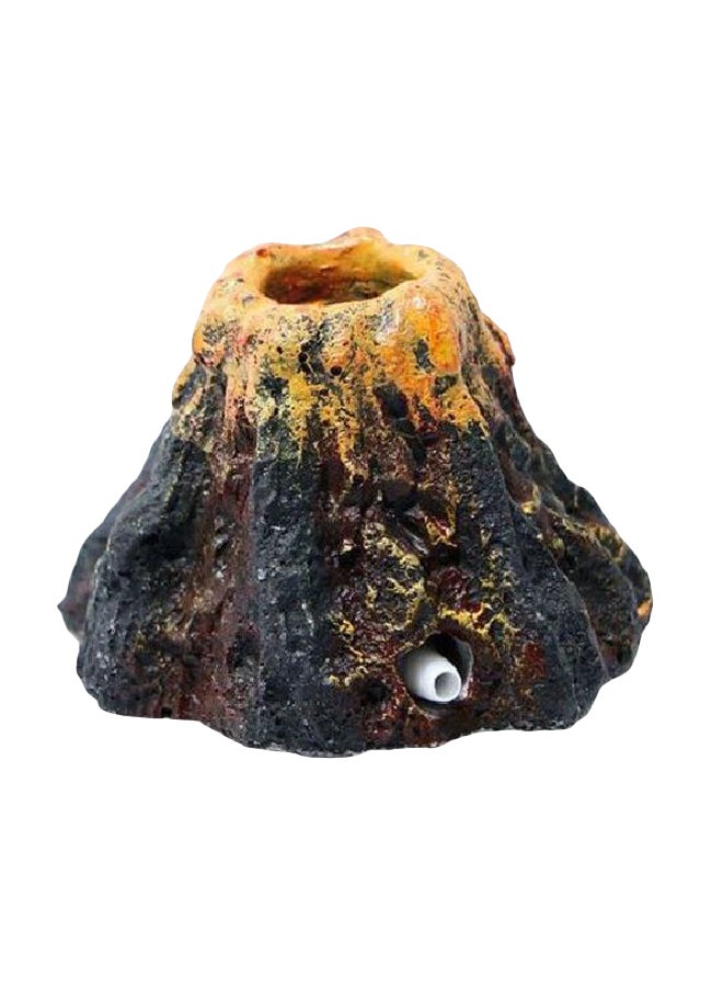 Aquarium Air Bubble Volcano Black/Brown/Yellow